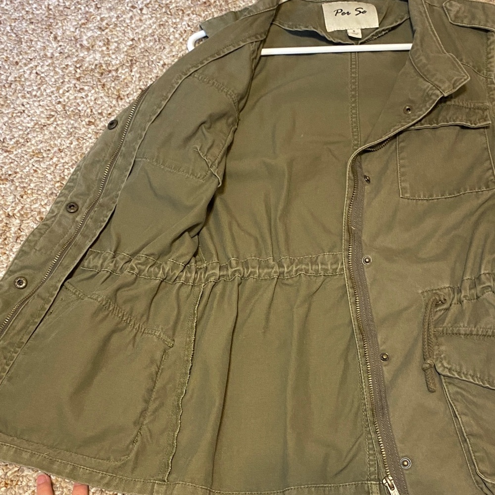 Per Se Olive Green Utility Vest - Picture 3 of 7